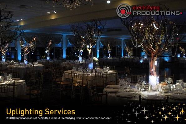 Electrifying Productions uplighting services.