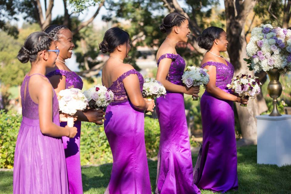 Wedding party hairstyles