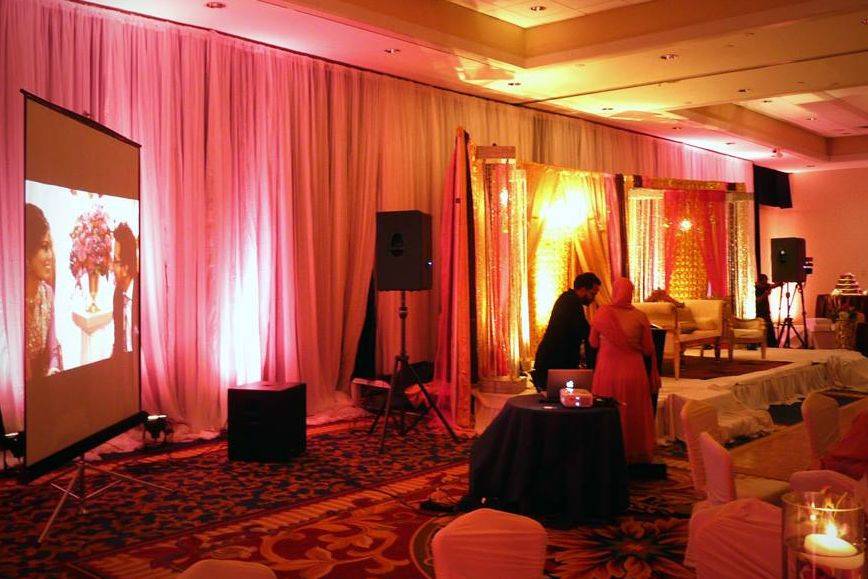 Wedding reception area