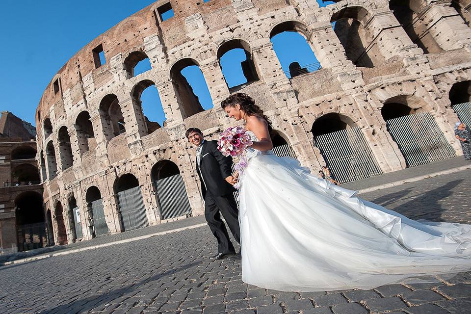 By the Colosseum in Rome