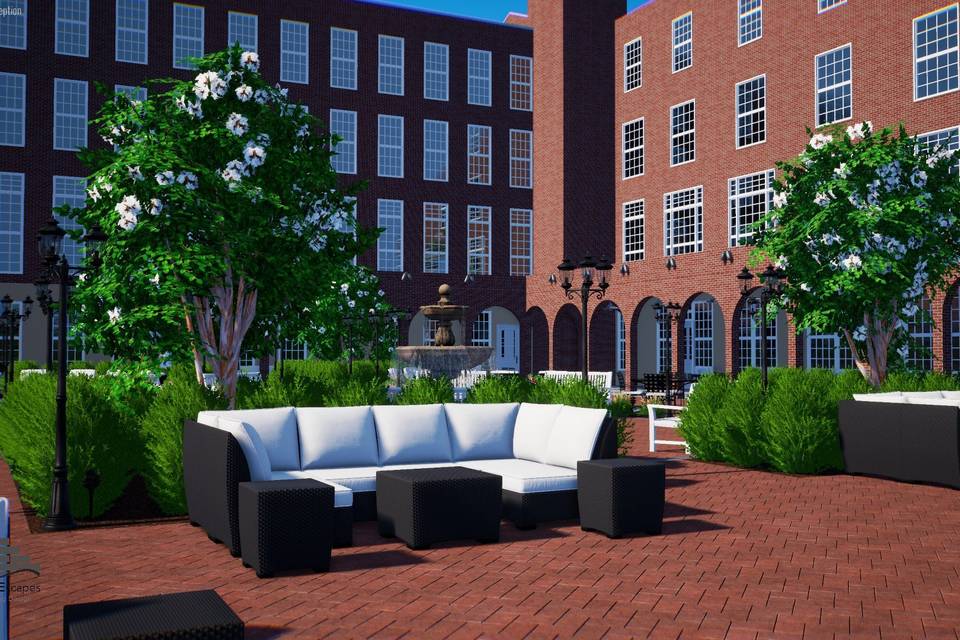 Courtyard soft seating
