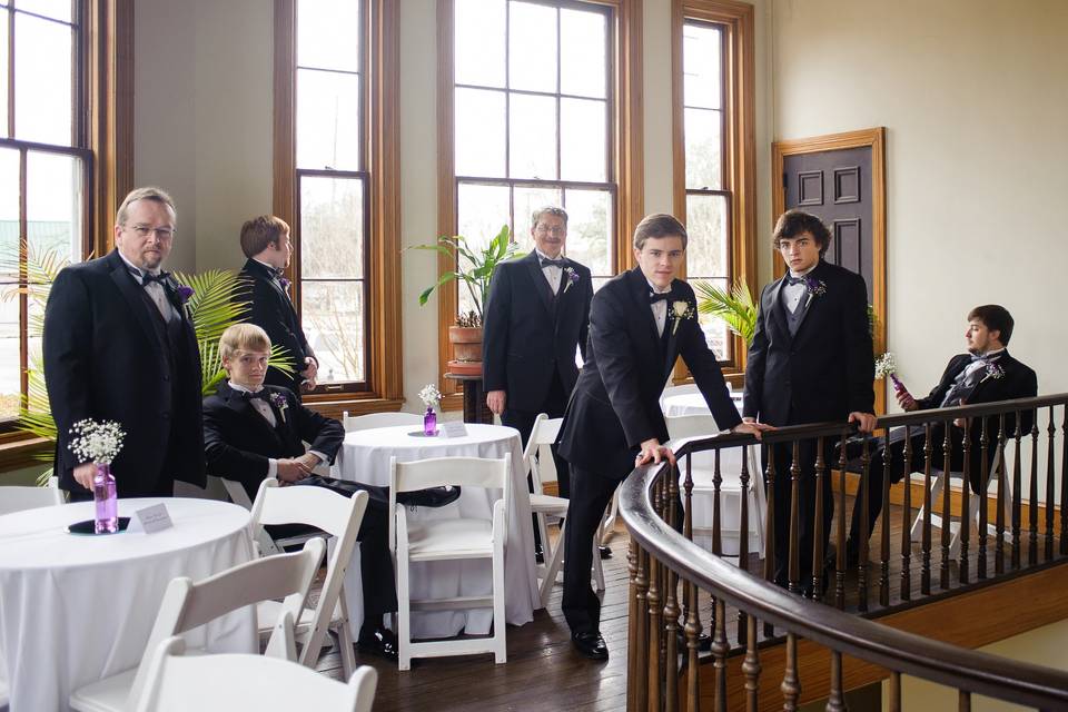 Groomsmen in the Conservatory