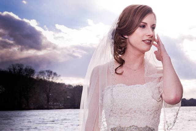 Bride by the ocean