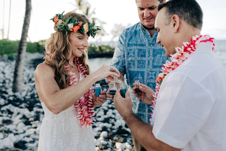 A traditional sand ritual