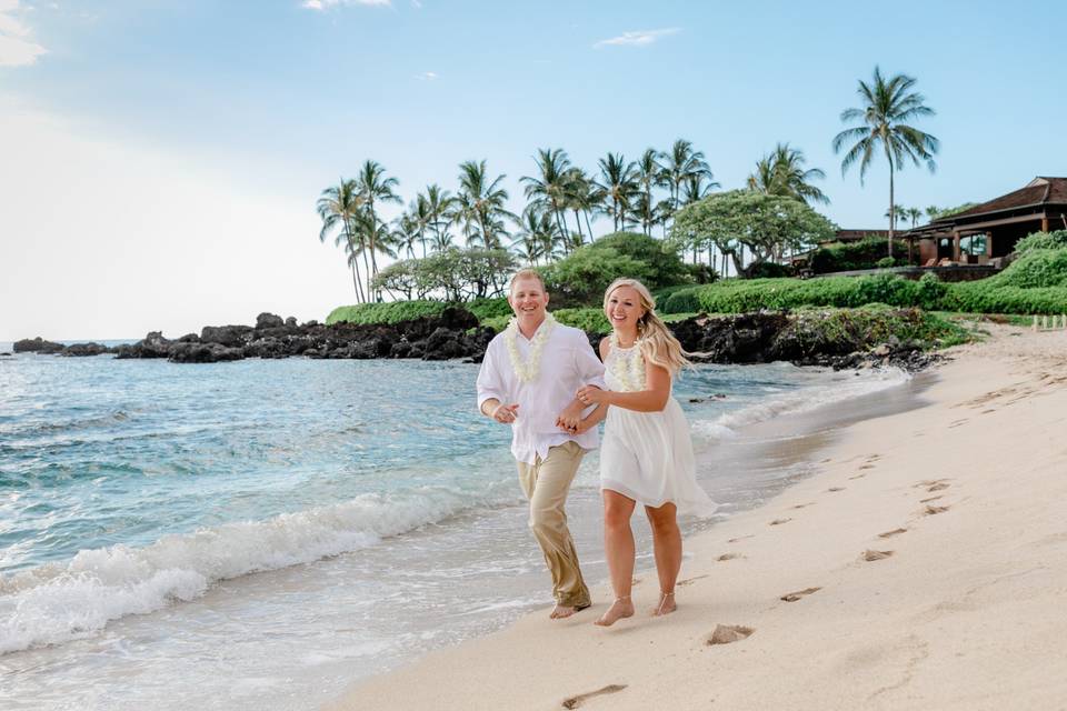 Beach-ready wedding gown