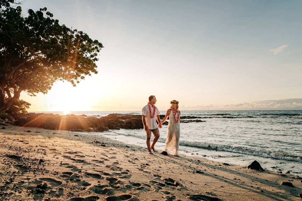 A sunset stroll