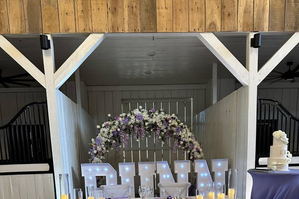 Bride & Groom table