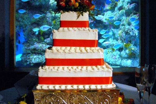 Sample four tier wedding cake