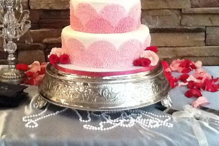 Pink themed cake