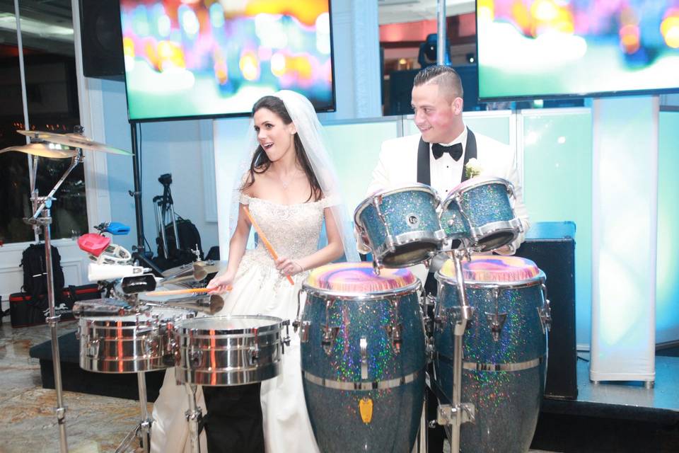 Bride & Groom on Percussion