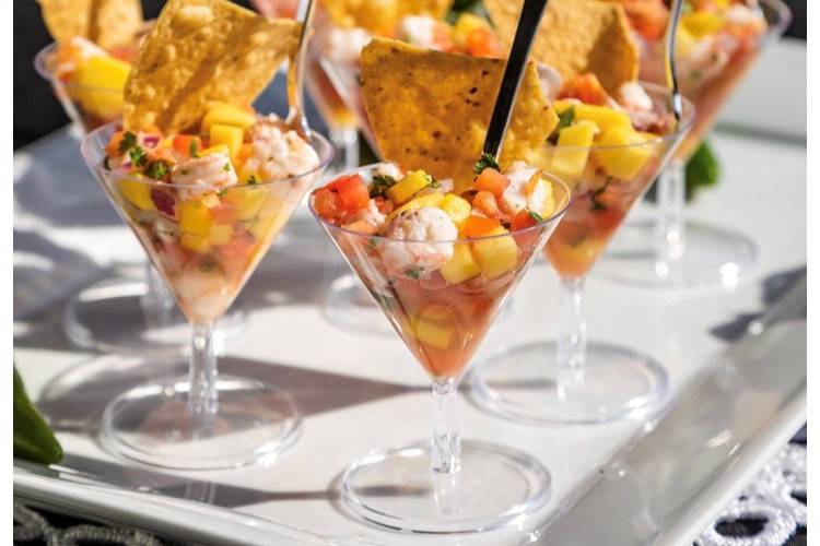 Shrimp and mango ceviche