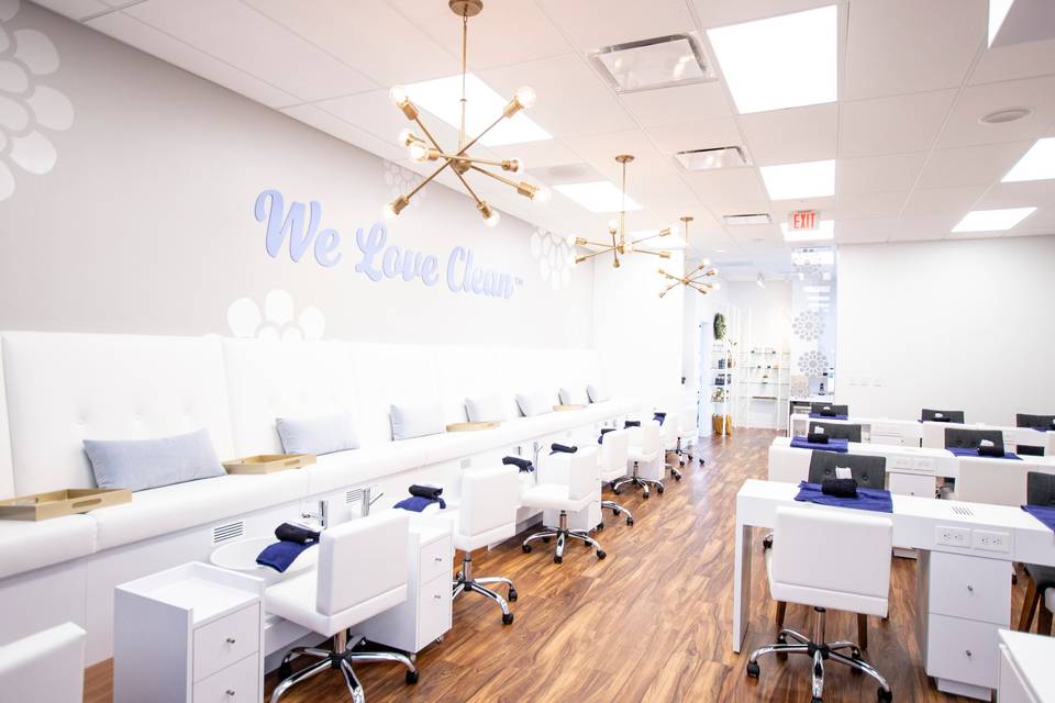 Manicure studio or nail salon service isolated Vector Image