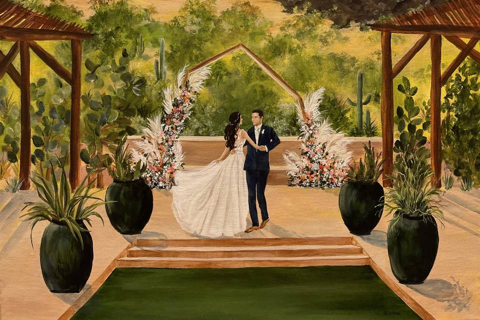 Live Wedding Painting