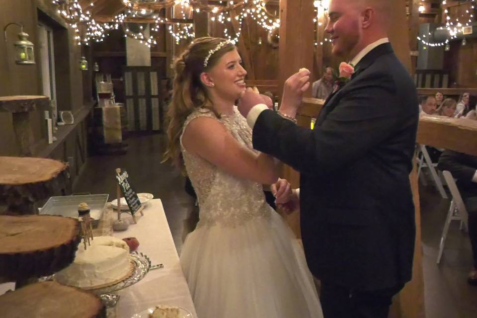 Cutting the cake