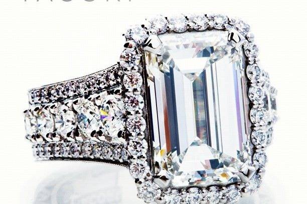 Charleston Alexander Jewelers Falls Church Virginia Tacori Emerald Cut Engagement Rings