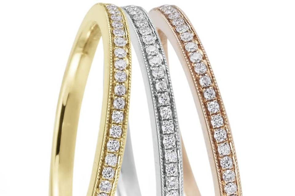 Charleston Alexander Jewelers Falls Church Virginia Custom Made Diamond Wedding Bands