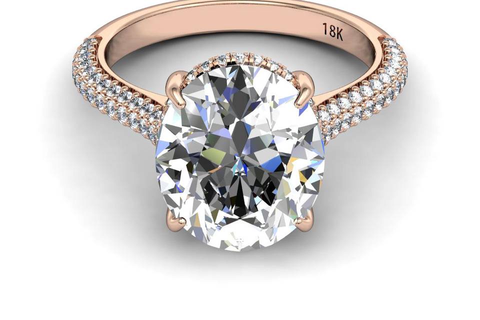 Charleston Alexander Jewelers Falls Church Virginia Custom Made Rose Gold Engagement Ring