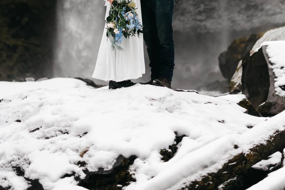 Waterfall elopement