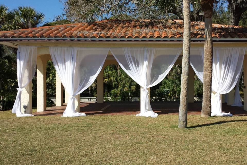 Decorated outdoor venue