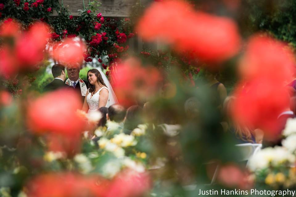 Couple exchanging vows