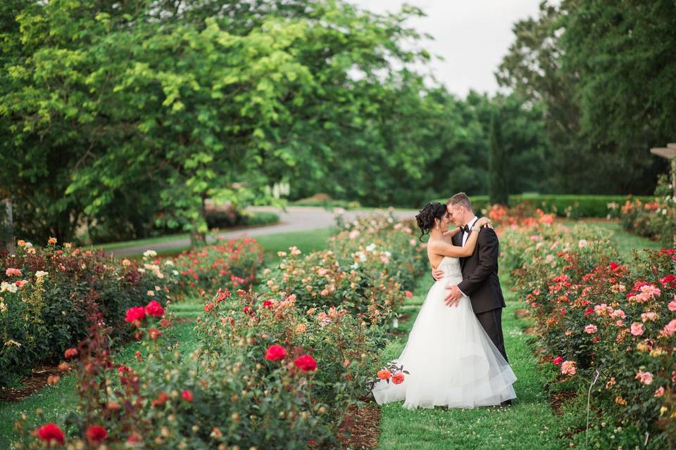 The bride and groom