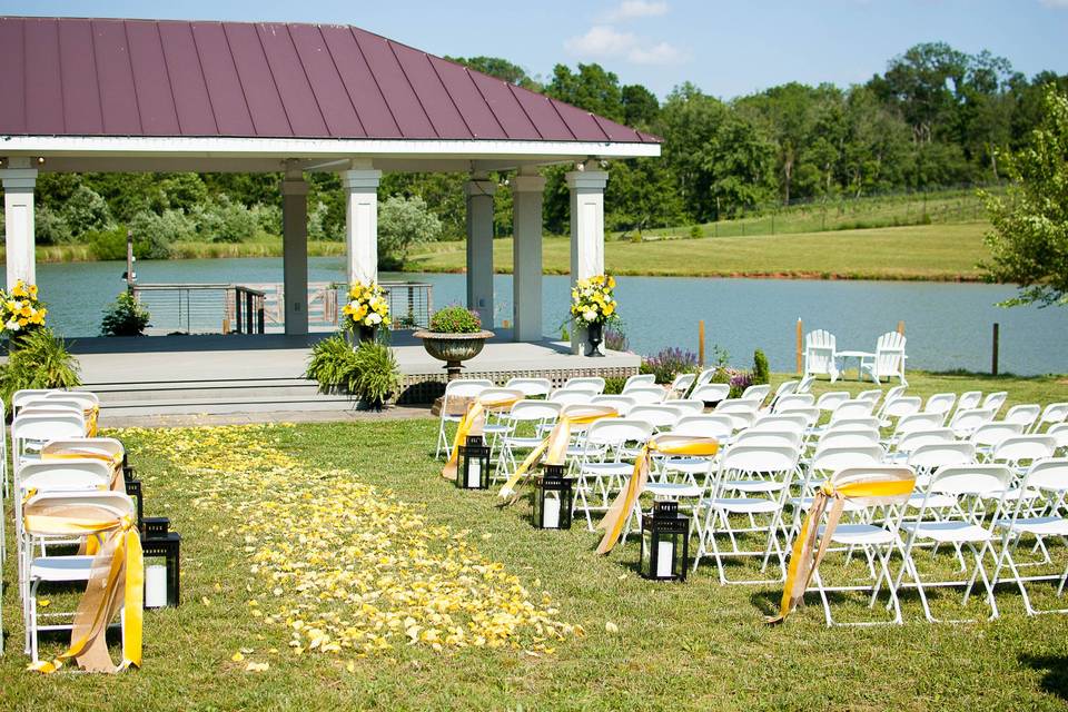 Outdoor wedding ceremony