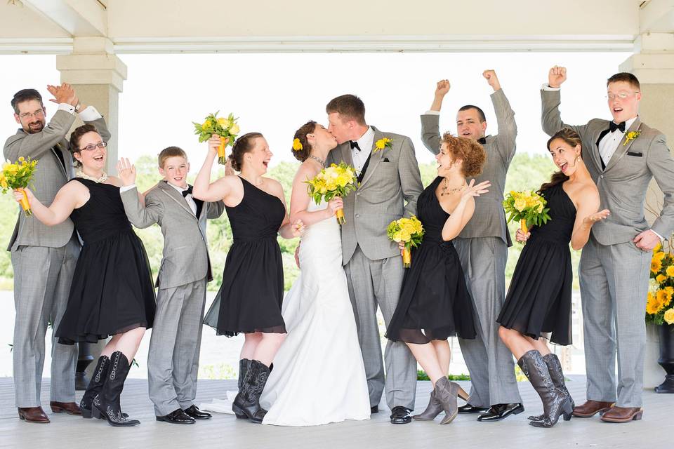 Wedding party portrait