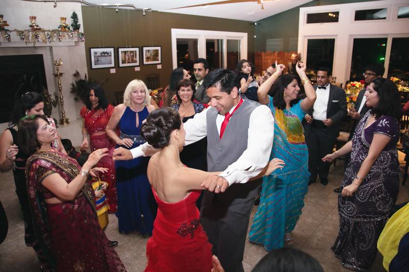 Guests dancing