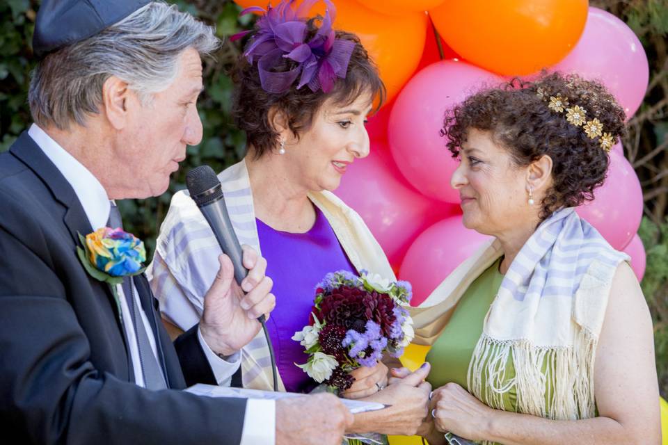 A privilege to officiate a Jewish LGBT wedding and reinventing and modernizing age old traditions.