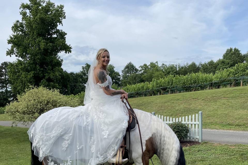 Rachel and her horse Apache