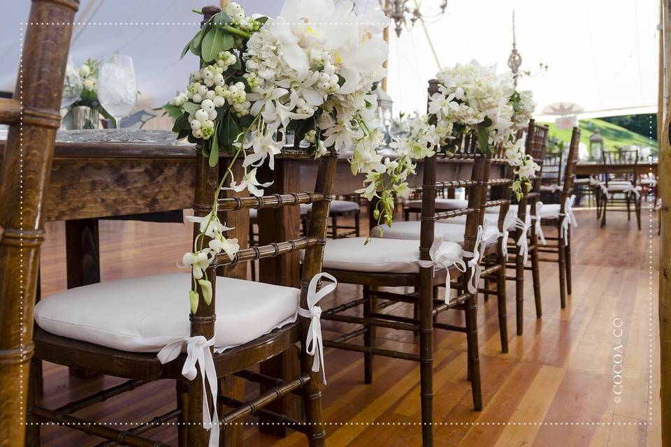 Floral Bride & Groom Chairs