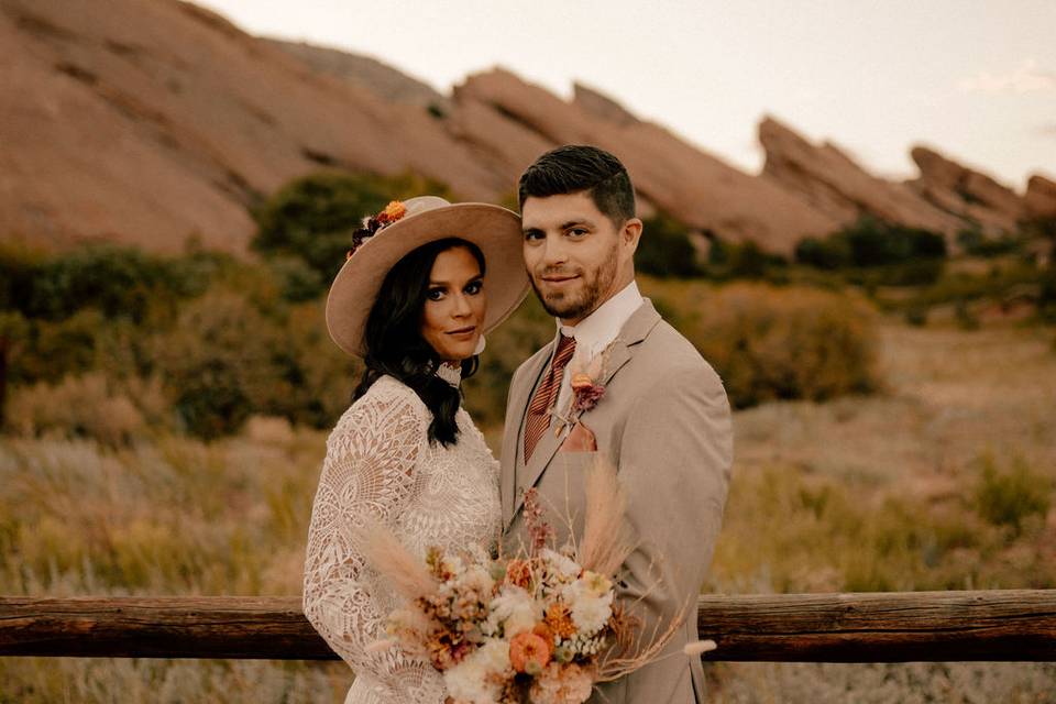 Boho Elopement at Red Rocks