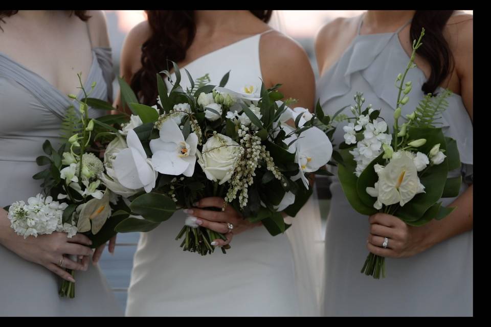 Flowers in their bouquet