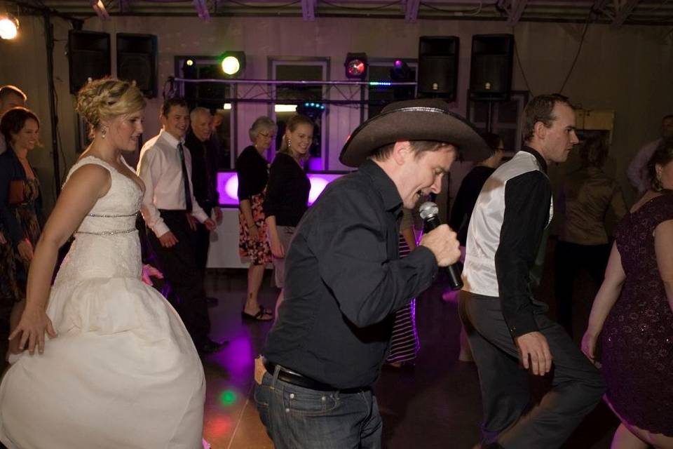 Line dancing with DJ