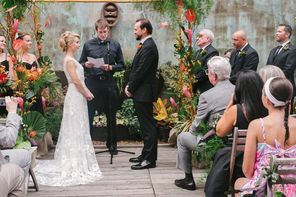 Ceremony on the deck