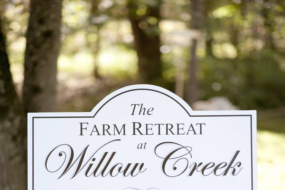 The farm retreat at willow creek