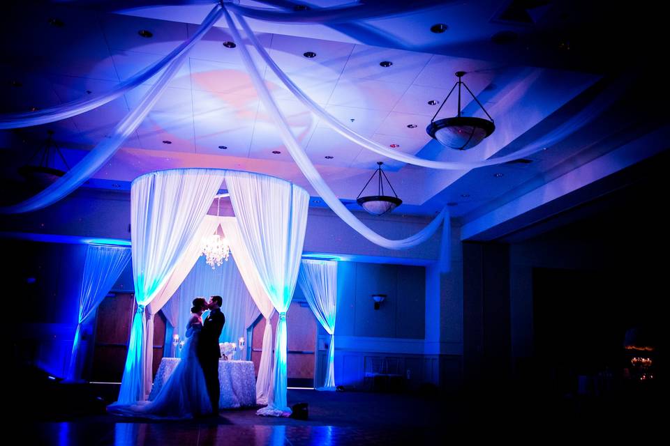 Intimate moment in the reception hall before all the guests arrive allow you to have a moment in time to soak it all in.