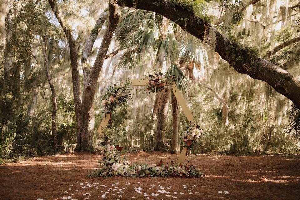 Octagonal Boho Wedding Arbor