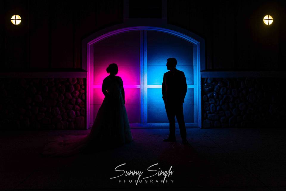 Silhouettes with Vibrant Light