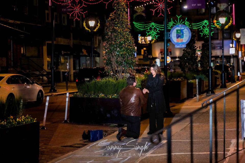 A Romantic Proposal Under City