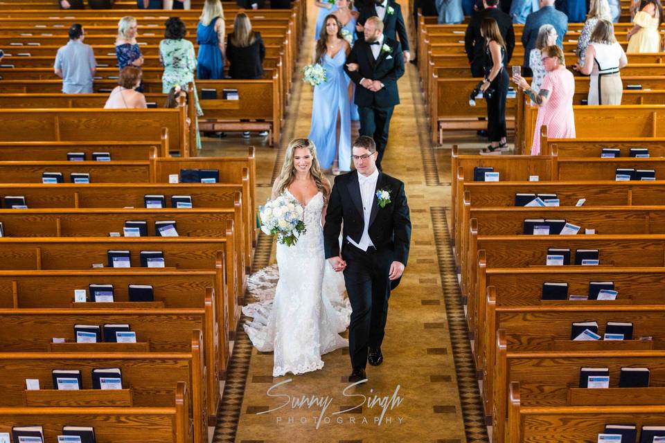 Down the aisle