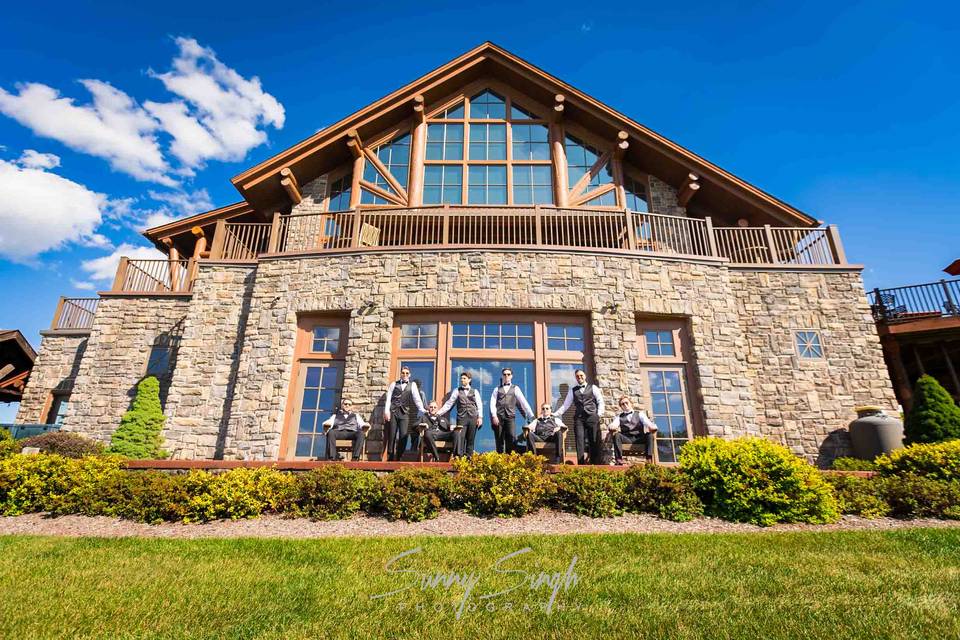 Groomsmen at Rustic Venue