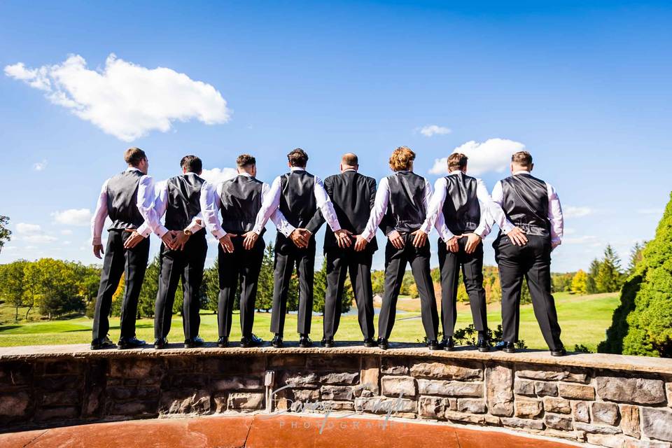 Fun Groomsmen Group Pose