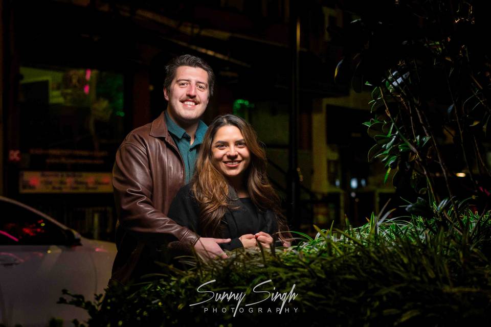 Candid Couple's Joyful Embrace