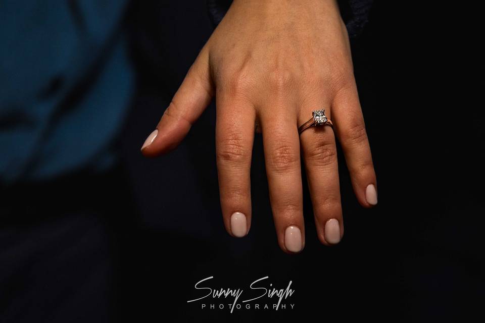 Elegant Engagement Ring Close-