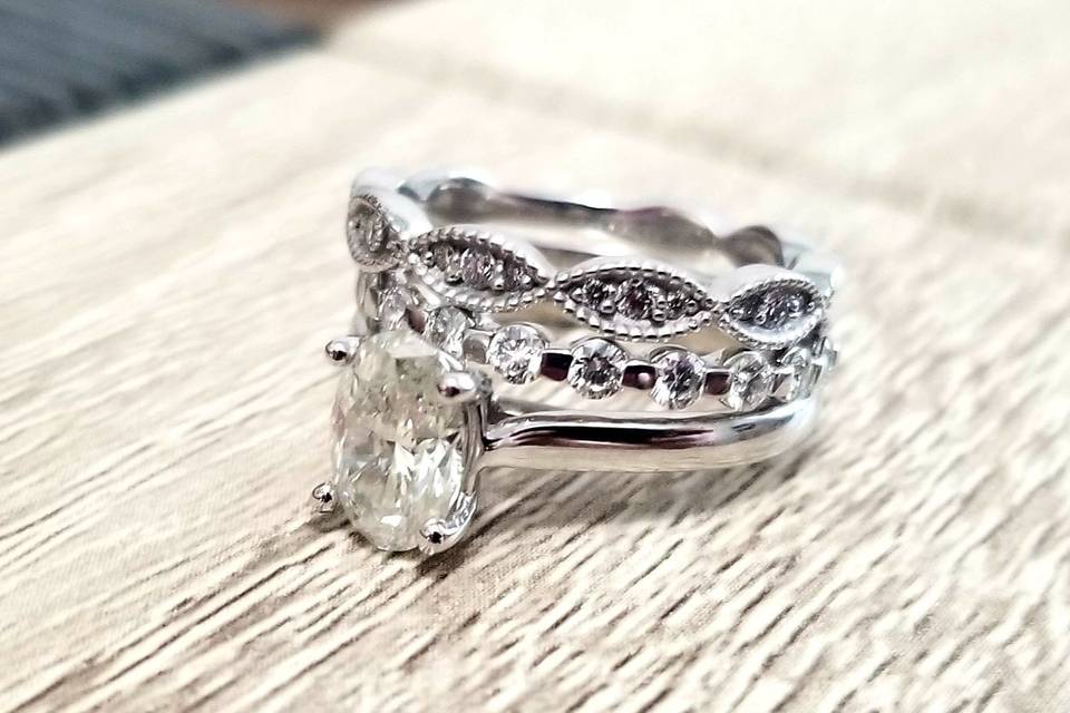 Detailed silver ring