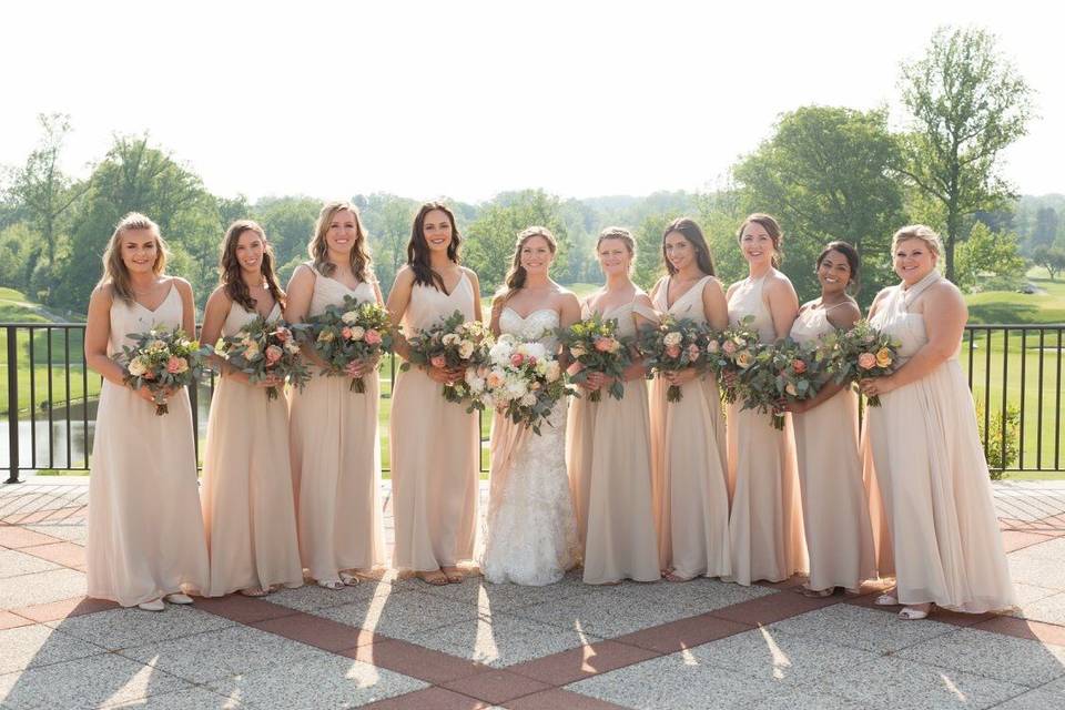 Bride and bridesmaids Chelsea