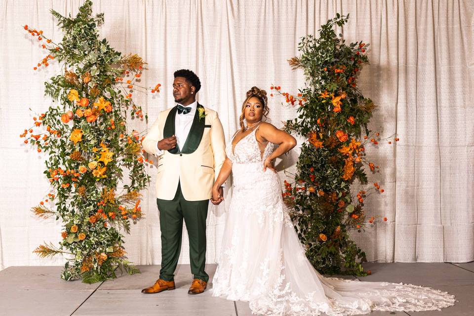 Burnt orange florals