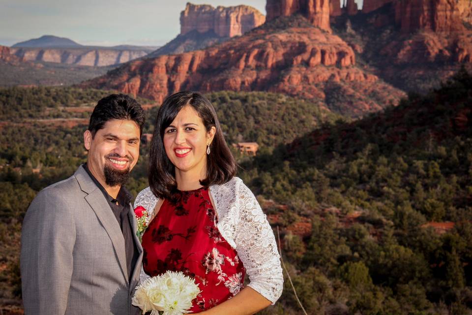 Groom and bride