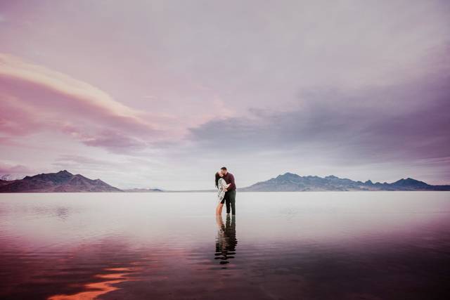 Engagement at salt flats